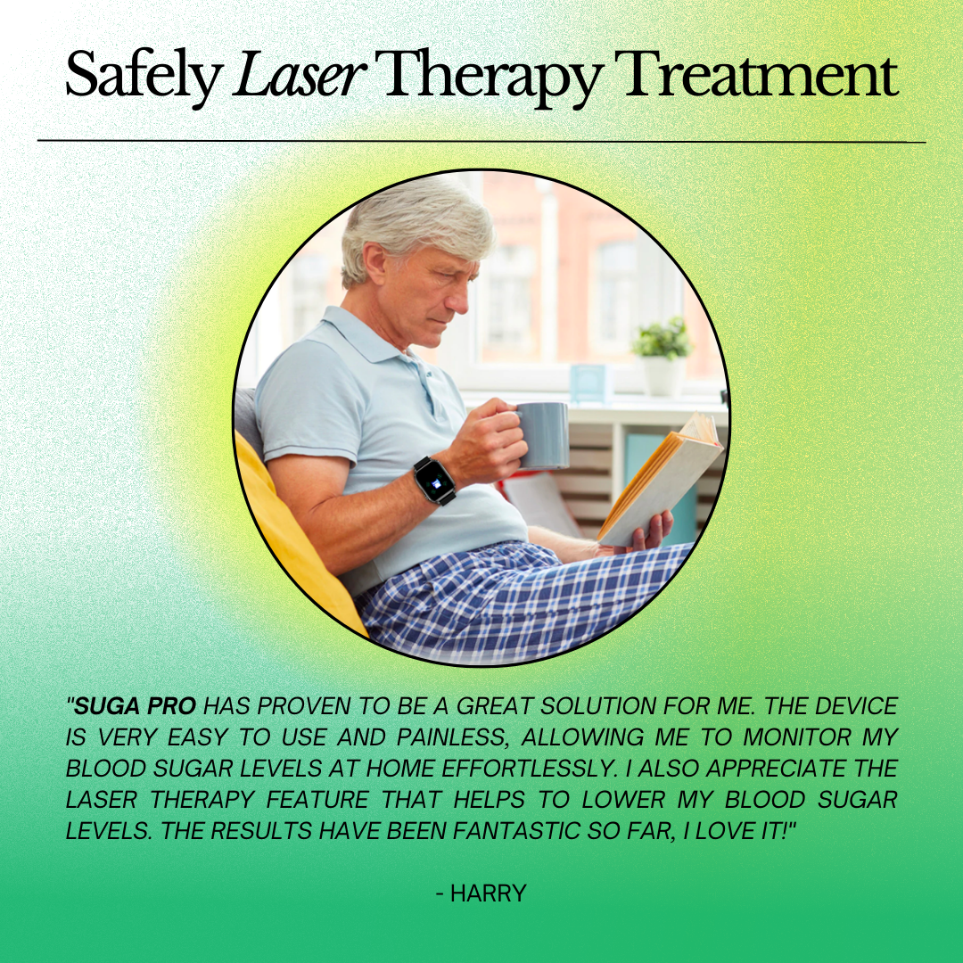 the suga pro painless blood sugar measurement amp laser therapy treatment